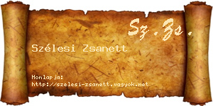 Szélesi Zsanett névjegykártya