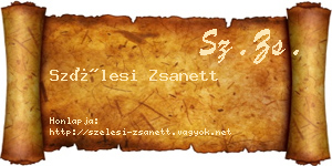 Szélesi Zsanett névjegykártya